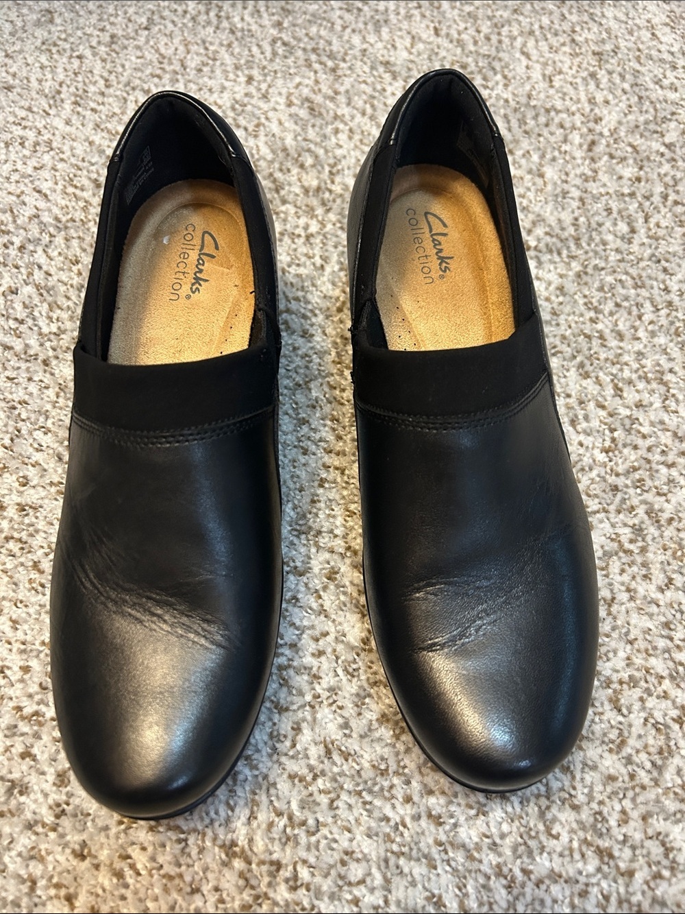 Clarks Black Women's Slip-On Low Heel Shoes